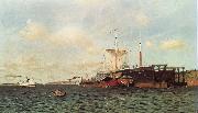 Levitan, Isaak Feischer wind. Wolga oil on canvas